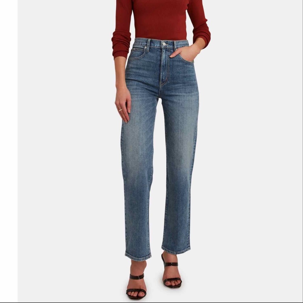 SLVRLAKE London High Waist Straight Leg Jeans